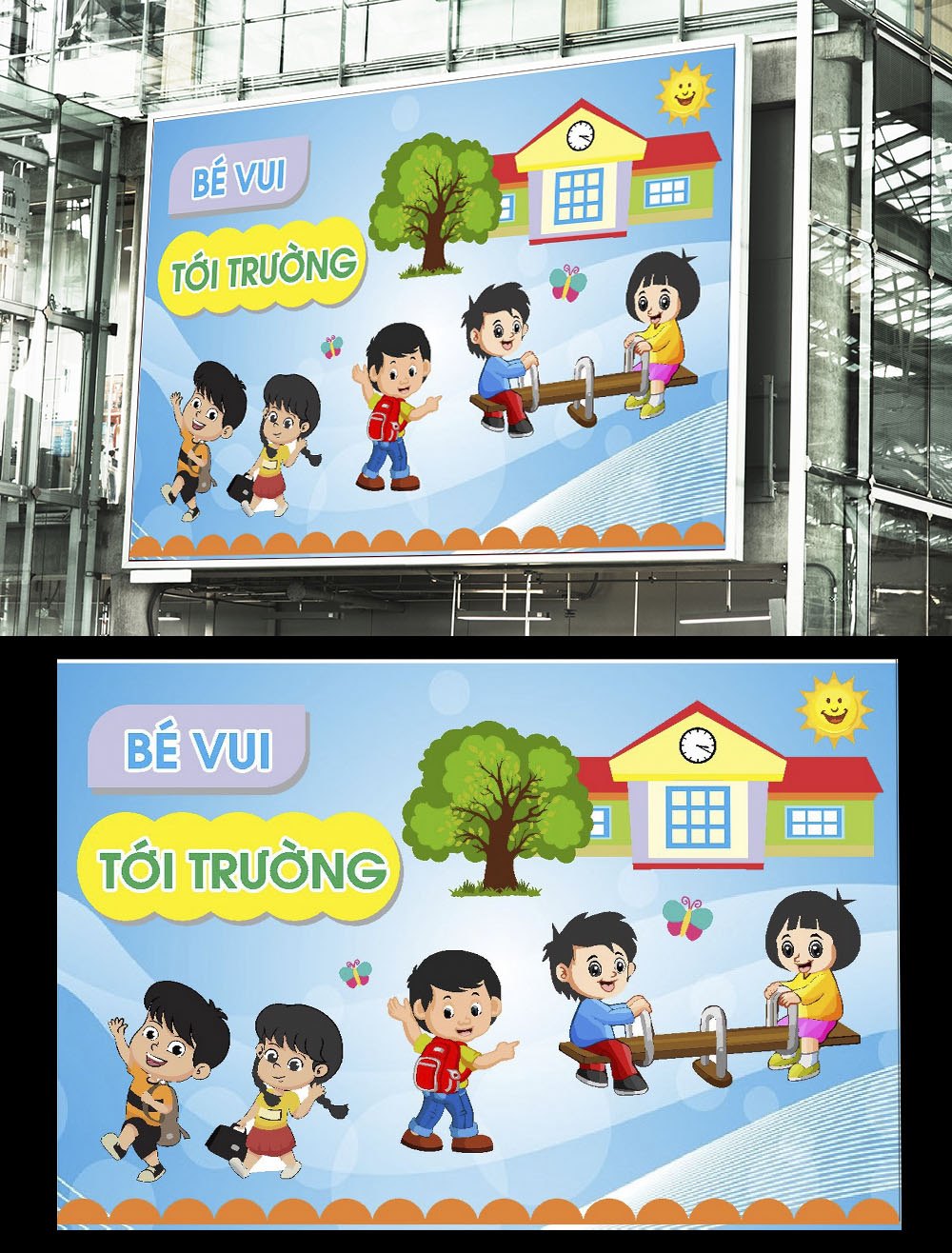 Mẫu file decal dán góc trang trí mầm non corel